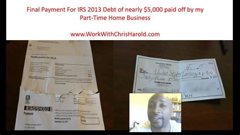 How I Paid Off My Irs Debt 100 Completely With My Part Time Home
