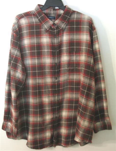Check spelling or type a new query. Mens Croft & Barrow L/S Brown/Red/Off-White Plaid Flannel ...