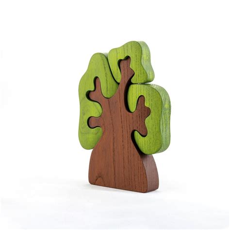 Waldorf Wooden Tree Wooden Puzzle Eco Friendly Educational Etsy