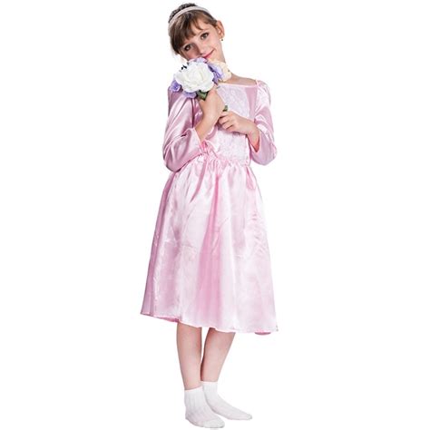 Girls Pink Princess Flower Girl Bridesmaids Fancy Dress Costume Outfit