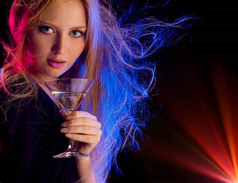 Pinup Girl In Martini Glass Stock Photos Pictures And Royalty Free