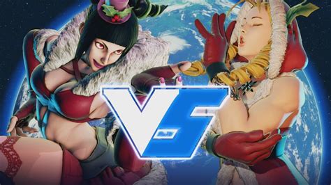 Street Fighter V Juri Vs Karin Holiday Costumes Showcase Youtube