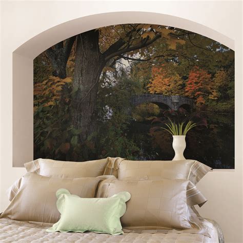 Brewster Home Fashions National Geographic Fall Foliage With Bridge