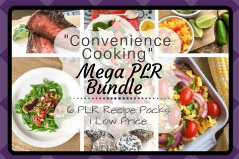 Convenience Cooking Mega PLR Bundle Fast Healthy Recipe PLR Packs