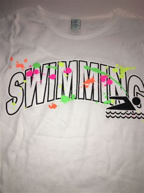 Girls Swimming T Shirt Youth Small 100 Cotton Girls Swim Team Ebay