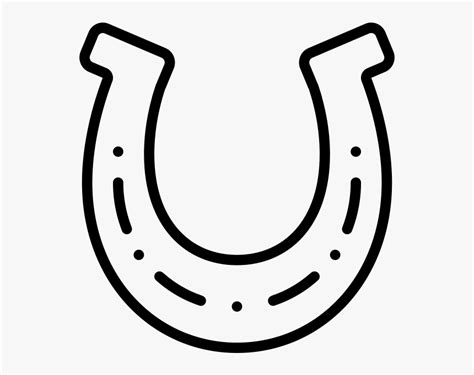 Horseshoe Line Drawing - Horseshoe Line Art, HD Png Download - kindpng