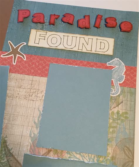 Paradise Found Beach Themed Scrapbooking Layout
