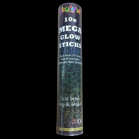 Mega Glow Sticks 12 Inch Premium Glow Sticks 15mm Glowtopia