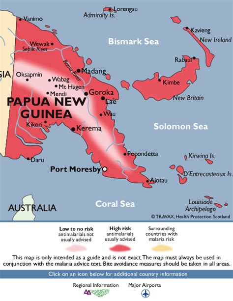 Papua New Guineamalaria Map