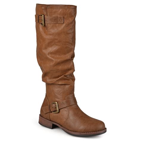Brinley Co Brinley Co Extra Wide Calf Buckle Knee High Riding Boot Womens