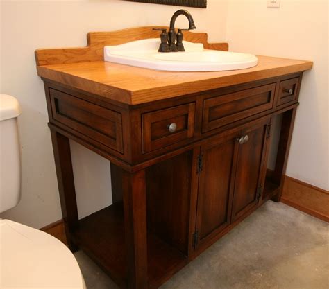 Hand Crafted Custom Wood Bath Vanity With Reclaimed Sink By Moss Farm Designs