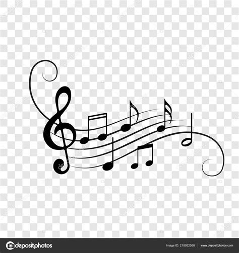 Music Notes Background Vector Note Staff Flow Decoration Musical