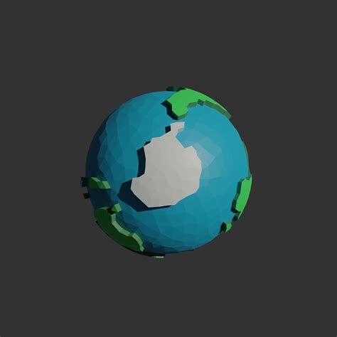 Low Poly Planet Earth Free Vr Ar Low Poly 3d Model Cgtrader