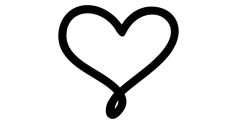 Download Love hand drawn heart symbol outline - Free shapes icons