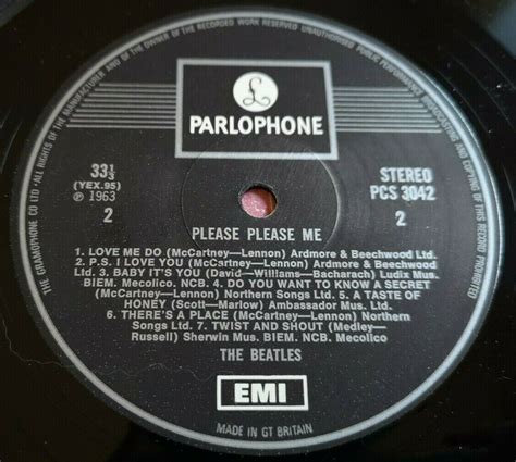 The Beatles Lp Please Please Me Uk Stereo Emi Parlophone