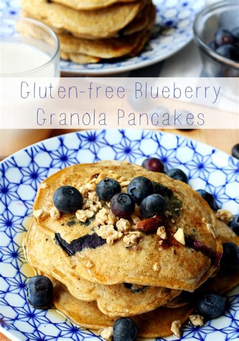 Gluten Free Blueberry Granola Pancakes Kims Cravings