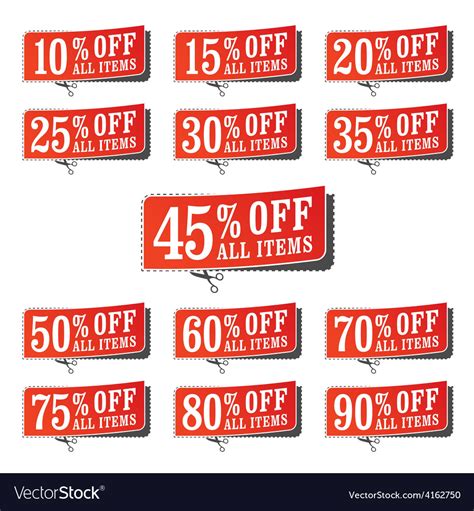 Retail Coupons Royalty Free Vector Image Vectorstock