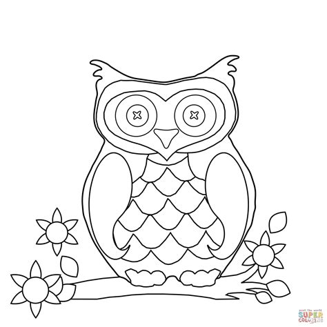 Cartoon Owl Coloring Page Free Printable Coloring Pages