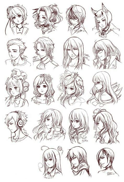 Try anime hairstyles this halloween and have fun with your look! Anime Hair Drawing Reference and Sketches for Artists