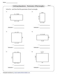 Make your math studies a lot less stressful by opting this online mathematics course. Rectangle Problems involving Algebraic Expressions Worksheets