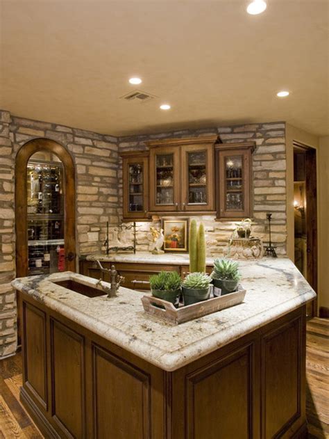 Basement in a house adds to the floor space in a building. Best Faux Stone Wall Design Ideas & Remodel Pictures | Houzz