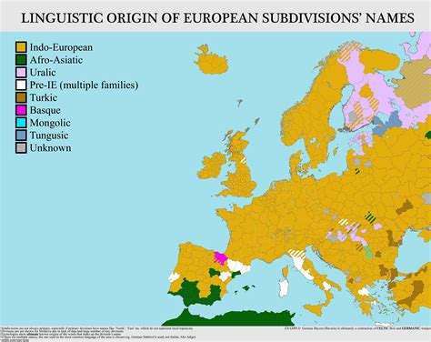 Linguistic Origins Of European Subdivisions Names Oc 3878 × 3084