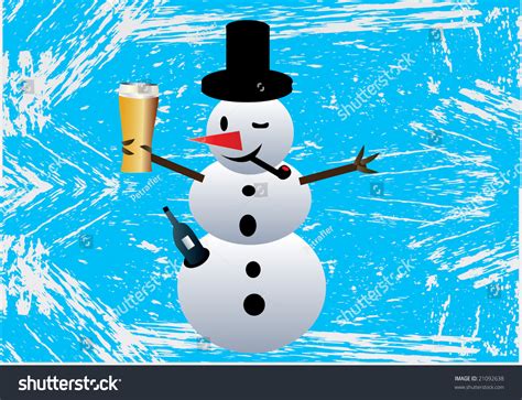 Mery Snowman Christmas Bitmap Card Stock Photo 21092638 Shutterstock