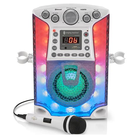 The Singing Machine Bluetooth Cdg Karaoke System With Led Lights