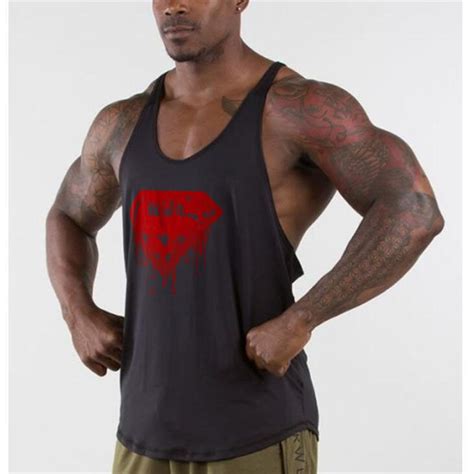 Fitness Men Superman Bodybuilding Tank Top Gold Gyms Shirt Regatas