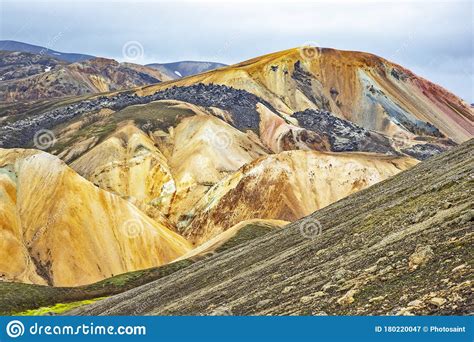Colored Mountains Of The Volcanic Landscape Of Landmannalaugar Iceland