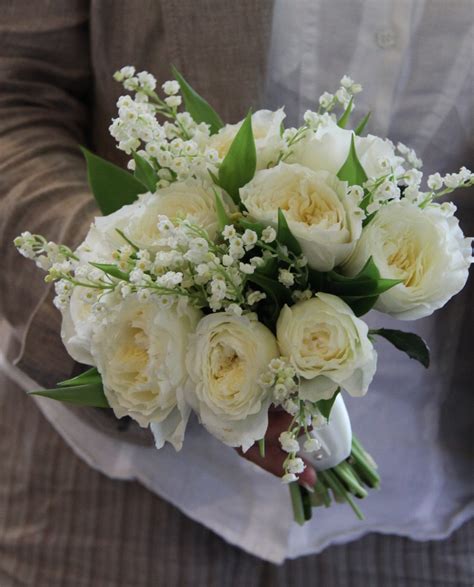 The Flower Magician Lily Of The Valley And Patience Rose Wedding Bouquet
