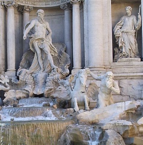 Trevi Fountain In Rome Trevi Fountain Satya Statues Sculpture Pictures Travel Rome Art