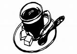Taza Koffie Cafe Kleurplaat Kaffee Kop Coloring Drinks Ausmalbild Grote sketch template