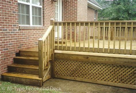 Only one handrail is required on exterior stairs having more than 3 risers provided such stairs serve not more than an individual dwelling unit. Deck Fencing | Deck Railing Baluster Spacing ~ Deck ...
