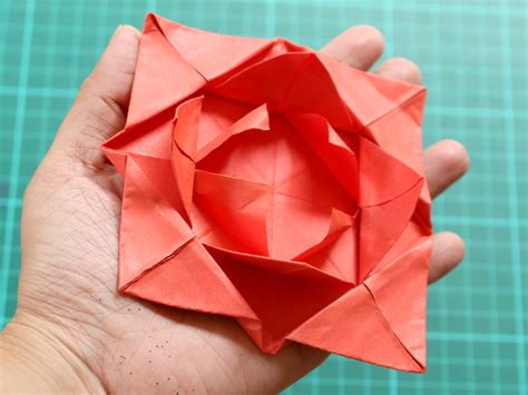 Flat Origami Rose