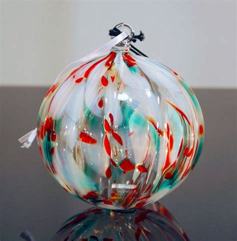 Christmas Crystal Hand Blown Glass Ornament Etsy In 2021 Glass
