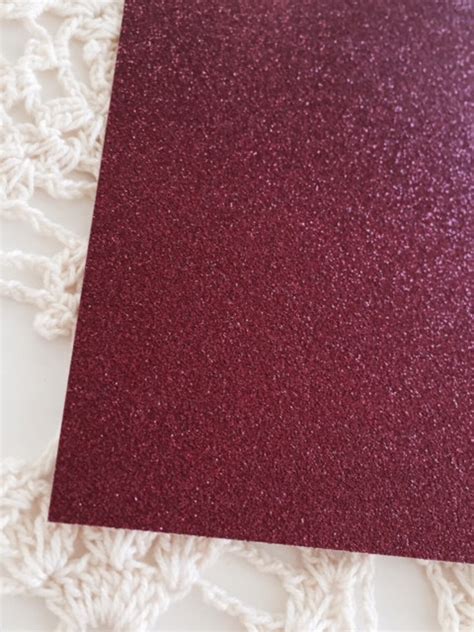 Red Glitter Cardstock 5x7 For Diy Wedding Or Quince Etsy