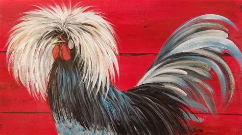 Rooster Acrylic Painting Tutorial For Beginners Live Step By Step 3