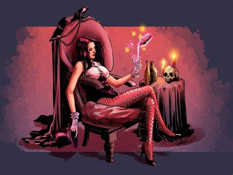 Relaxing After Fighting Crime Magic Zatanna Wine Cape HD Wallpaper