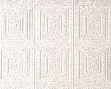 Paintable Wallpaper Big Squares Expanded Textured Vinyl White Luxury As