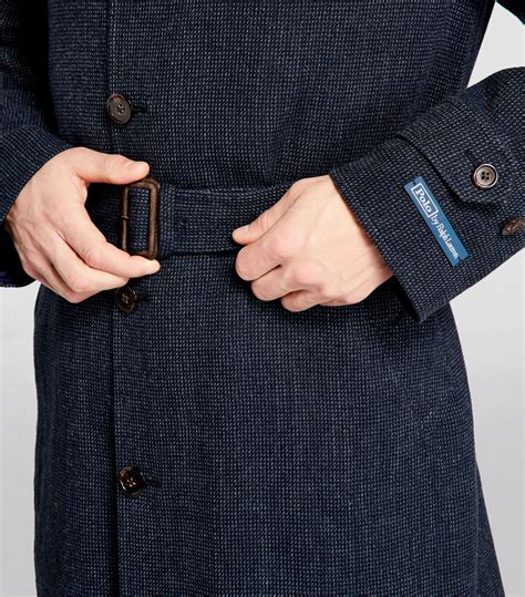 Mens Polo Ralph Lauren Blue Reversible Collared Coat Harrods Uk