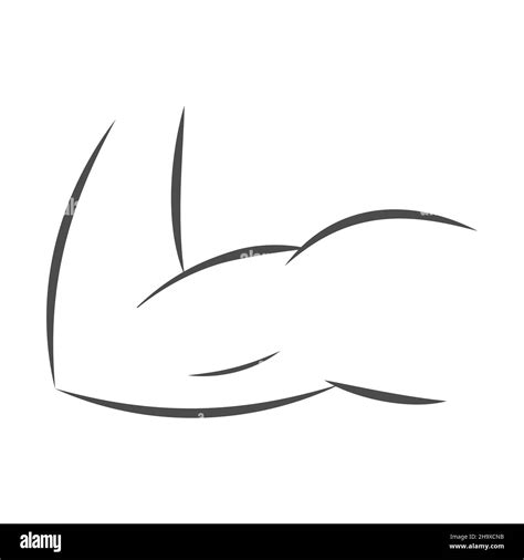 Icono De La Línea Del Brazo Contorno Del Músculo Del Brazo Tríceps