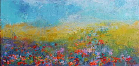 Daily Painters Abstract Gallery Untitled Wildflower Landscape By Kay Wyne