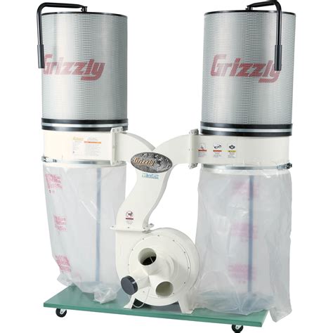 3 Hp Double Canister Dust Collector With Aluminum Impeller Polar Bear