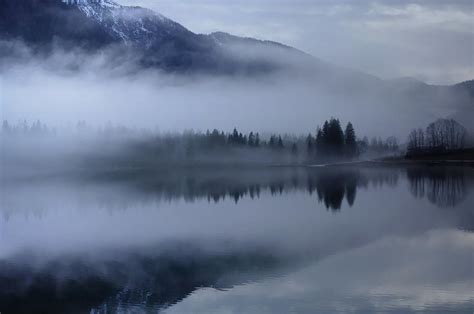 Misty Lake Photograph By Augenwerk Susann Serfezi Fine Art America