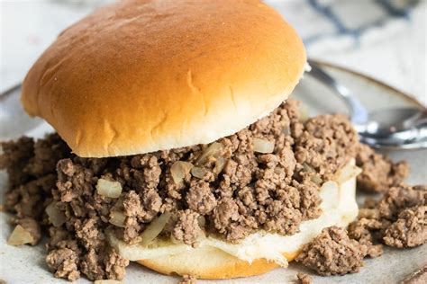 These simple sandwiches —crumbled, cooked ground beef, onion, and little else besides salt and pepper, scooped up and does the loose meat sandwich sound like something made up for laughs? Barbecue Ground Beef Loose Sandwiches / Made With Ketchup ...