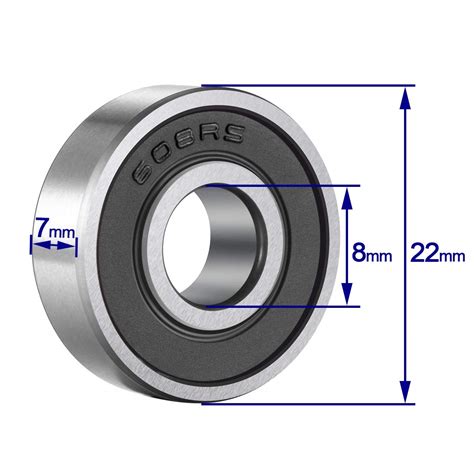 Buy Ancirs 20pcs 608 2rs Ball Bearing Double Rubber Sealed Miniature