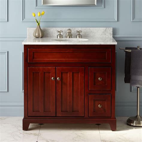 36 Cordova Cherry Vanity For Undermount Sink Bathroom Vanity Rustic