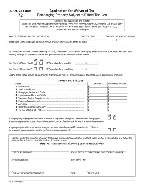 Arizona Inheritance Tax Waiver Form Complete With Ease Airslate Signnow