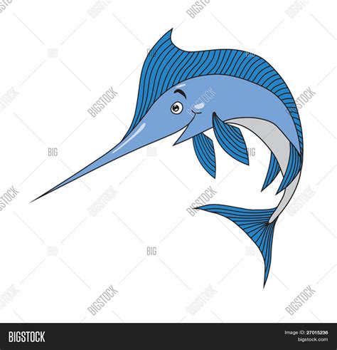 Swordfish Cartoon Vector And Photo Free Trial Bigstock